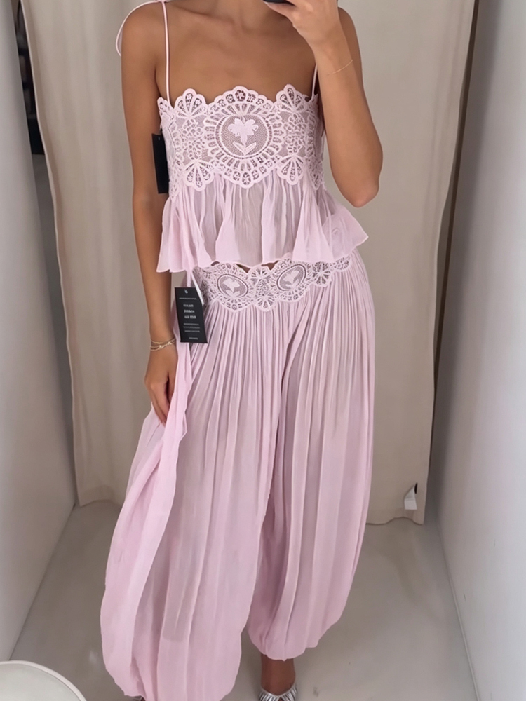 Strapless Bra Backless - Ensemble de pantalon d'été pour femme