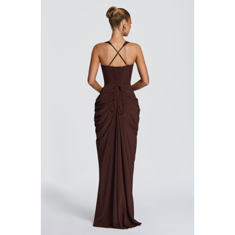 Robe longue cintrée à la taill - Corset Waist Cinch avis et prix