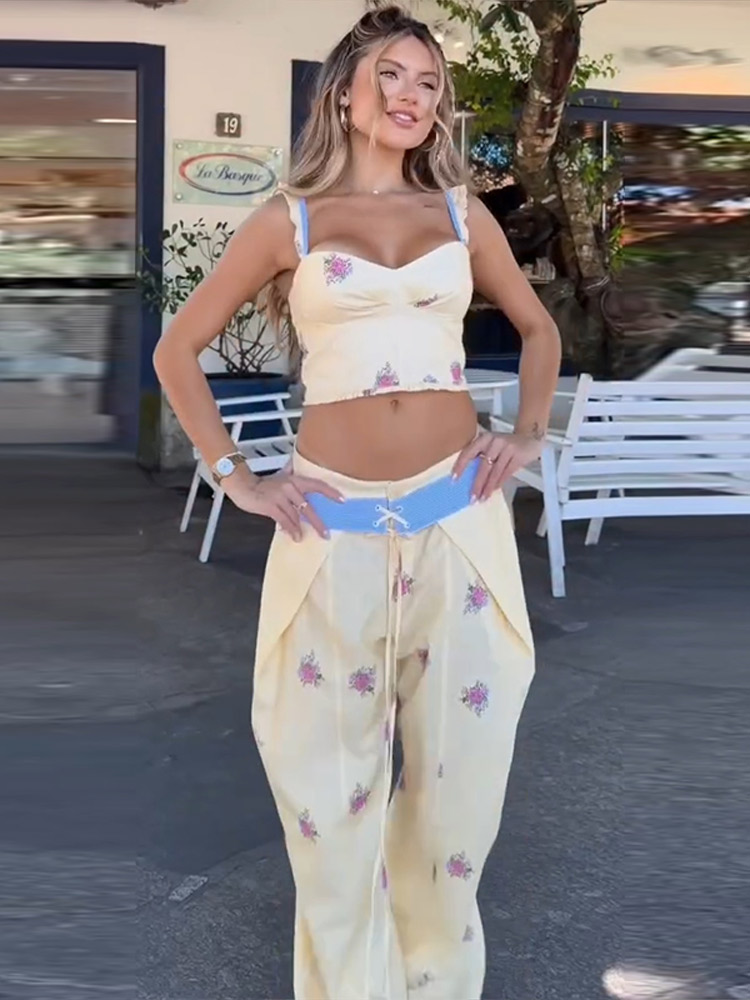 Ensemble 2 pièces imprimé flor - Cami Top Lace avis et prix