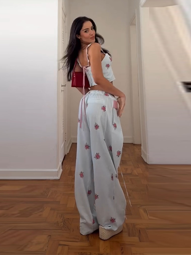Ensemble 2 pièces imprimé flor - Cami Top Lace avis et prix